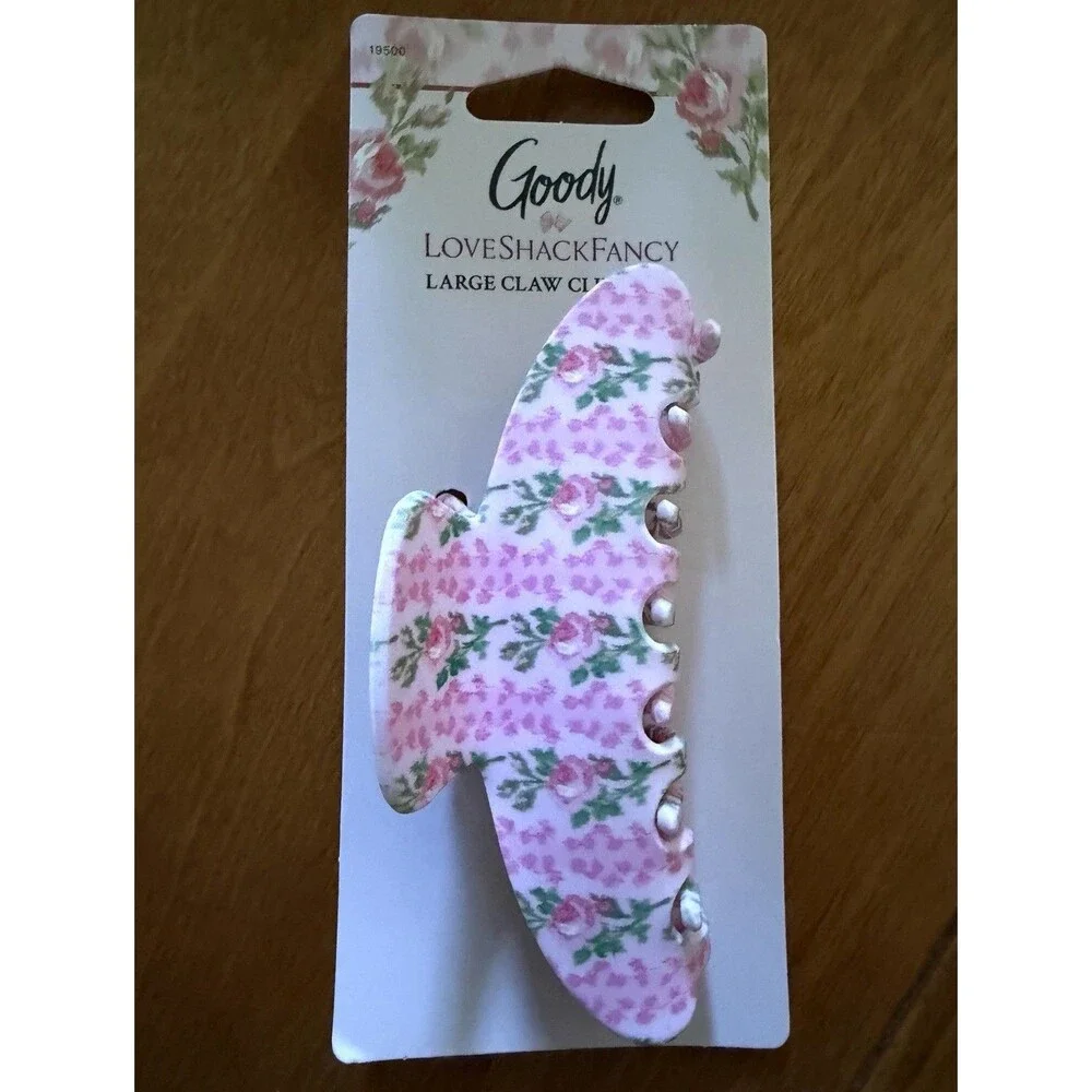 LoveShackFancy x Target Goody Blooming Heirloom Pink Large Claw Clip NEW